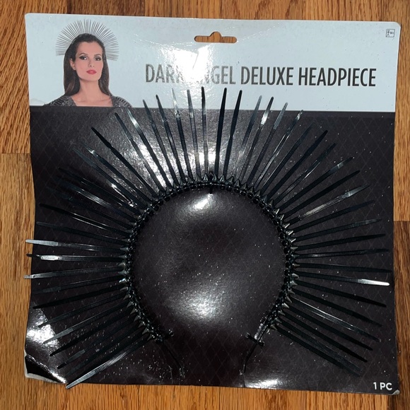 Halloween Costume Dark Angel glitter fur wings and headpiece - Picture 3 of 5